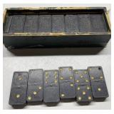 Antique Wooden Dominos with Original Box Antique Wooden Dominos with Original Box