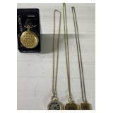 Vintage Clock Necklaces and Puritan Pocket Watch Vintage Clock Necklaces and Puritan Pocket Watch