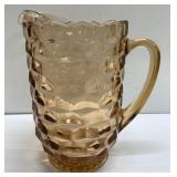 Vintage Amber Indiana Glass Pitcher Vintage Amber Indiana Glass Pitcher