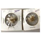 Antique 'A' & 'E' mother of pearl brooches (ISS) Antique 'A' & 'E' mother of pearl brooches (ISS)