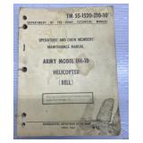 1963 Operator & crew member Army Helicopter manual 1963 Operator & crew member Army Helicopter manual