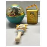 1966, 1972 Fisher Price toys & squeeze toy 1966, 1972 Fisher Price toys & squeeze toy