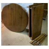 Vintage table with leaves-44 inch diameter Vintage table with leaves-44 inch diameter