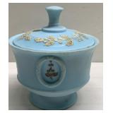 Westmoreland candy dish with stickers Westmoreland candy dish with stickers