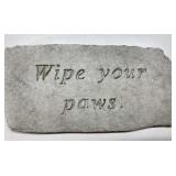 Wipe Your Paws Decorative Stone-12' across Wipe Your Paws Decorative Stone-12' across