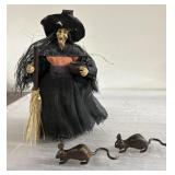 Tiny cast metal marked mice & Halloween witch Tiny cast metal marked mice & Halloween witch