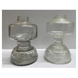 Antique depression glass oil lamp bases Antique depression glass oil lamp bases