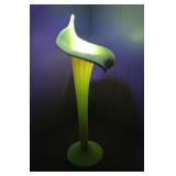 RARE blacklight glowing art deco vase pink yellow RARE blacklight glowing art deco vase pink yellow