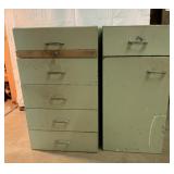 Mid century modern metal cabinets w/ cutting board Mid century modern metal cabinets w/ cutting board