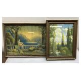 Antique Art Deco lithos 12x8 and 15x10 Antique Art Deco lithos 12x8 and 15x10
