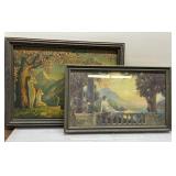 Antique art deco lithos 9x15 & 17x12' Antique art deco lithos 9x15 & 17x12'