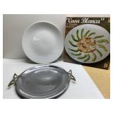 Casa Blanca platter & Kromex MCM platter Casa Blanca platter & Kromex MCM platter