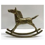 Vintage brass rocking horse-7 1/2' tall Vintage brass rocking horse-7 1/2' tall