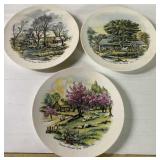 Antique Currier and Ives Scenic Plates Antique Currier and Ives Scenic Plates
