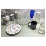 Vintage pretty plates, lunchette plates, cruet & Vintage pretty plates, lunchette plates, cruet &