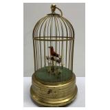 Vintage birdcage Works bird moves and chirps Vintage birdcage Works bird moves and chirps