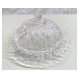 Lead crystal butter dome Lead crystal butter dome