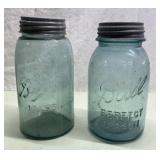 Antique blue glass Ball Mason Jars Antique blue glass Ball Mason Jars
