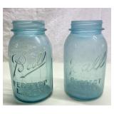Antique blue glass Ball Mason Jars Antique blue glass Ball Mason Jars