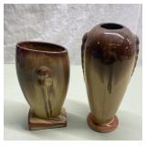 Art deco drip glaze vases 6 & 7' tall Art deco drip glaze vases 6 & 7' tall