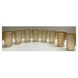 Vintage Jeannette Carnival Glass Glasses Set Vintage Jeannette Carnival Glass Glasses Set