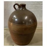 Antique salt glazed crock jug 13' tall signed Antique salt glazed crock jug 13' tall signed