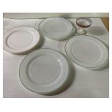 Antique opalescent milk glass pieces Antique opalescent milk glass pieces