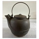 Antique Cast iron teapot-7' tall with handle Antique Cast iron teapot-7' tall with handle
