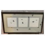 Signed framed art piece 16 x 29.5' Signed framed art piece 16 x 29.5'