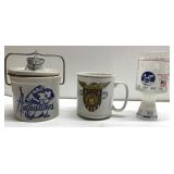 NASA Moon Landing glass, Augustines crock & mug NASA Moon Landing glass, Augustines crock & mug