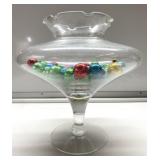 Retro glass piece w/ small glass Christmas balls Retro glass piece w/ small glass Christmas balls