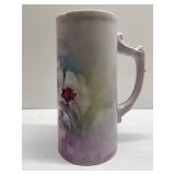 Signed antique hand painted mug vase Signed antique hand painted mug vase