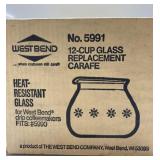 STILL SEALED vintage West Bend 12-cup glass STILL SEALED vintage West Bend 12-cup glass