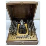 Antique clock repair kit in carrying box Antique clock repair kit in carrying box