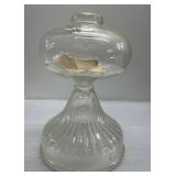 Antique depression glass oil lamp base Antique depression glass oil lamp base