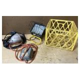 Crate, lights, plug Crate, lights, plug
