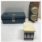 Vintage metal tool box, scale & more Vintage metal tool box, scale & more