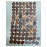 1960s-1980s pennies, dimes & 1 Canadian coin 1960s-1980s pennies, dimes & 1 Canadian coin