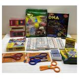 NEW Fiskars scissors, DNA kit, dominos, crayons & NEW Fiskars scissors, DNA kit, dominos, crayons &
