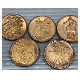 Vintage Indian tokens (in small section) Vintage Indian tokens (in small section)