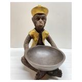 Monkey bowl decor-has hole in knee-17' tall Monkey bowl decor-has hole in knee-17' tall