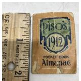 1912 Piso's Pocket Book Almanac 2' tall 1912 Piso's Pocket Book Almanac 2' tall