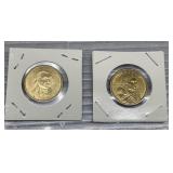 Sacagawea & John Adams $1 US coins Sacagawea & John Adams $1 US coins