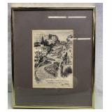 Signed 1977 San Francisco piece framed Signed 1977 San Francisco piece framed