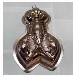Vintage copper lobster mold