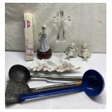 Trinket dish, religious items, enamelware more