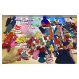 Large lot of vintage Barbie clothes
