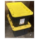 2 HDX 27 gallon tough totes