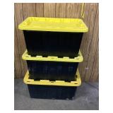 3 HDX 27 gallon tough totes