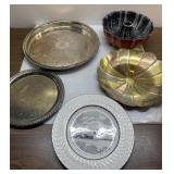 Silverplate, brass & more pieces
